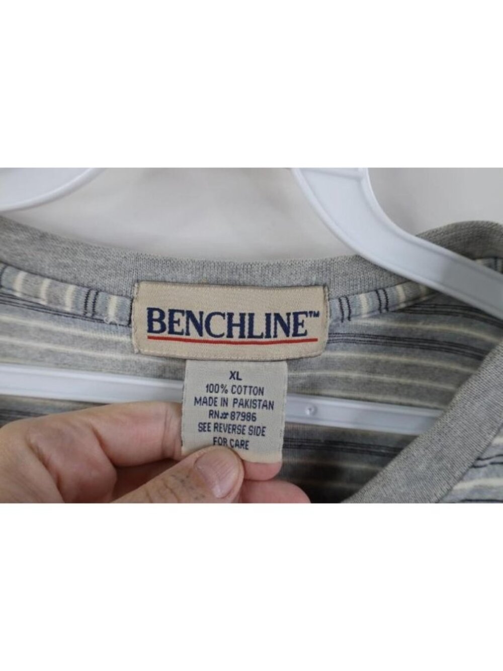 Vtg 90s Streetwear Mens XL Distressed Striped Color Block Short Sleeve T-Shirt - Picture 9 of 14